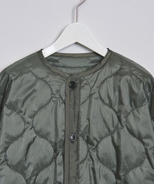 HYKE（ハイク）の「【別注】＜HYKE（ハイク）＞QUILT INNER コート ■■■（ミリタリージャケット・メンズ・ブラック/オリーブ・4/5）」の4枚目の写真