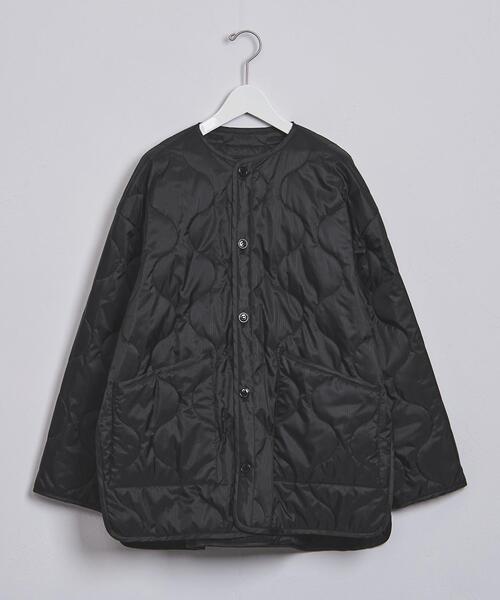HYKE（ハイク）の「【別注】＜HYKE（ハイク）＞QUILT INNER コート ■■■（ミリタリージャケット・メンズ・ブラック/オリーブ・4/5）」の14枚目の写真