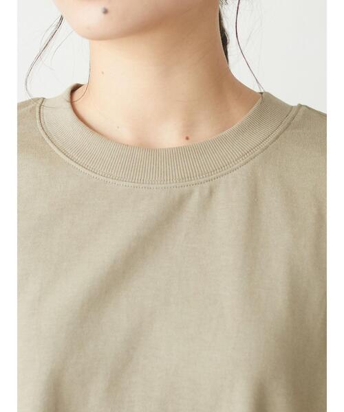 Green　Parks（グリーンパークス）の「ヘビー天竺ボックスT＊（Tシャツ/カットソー・レディース・カーキ/ホワイト/ブラウン/ブラック・FREE）」の17枚目の写真