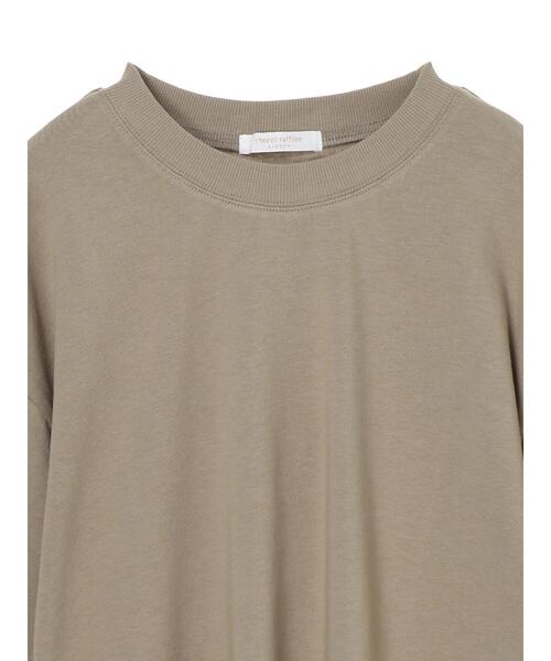 Green　Parks（グリーンパークス）の「ヘビー天竺ボックスT＊（Tシャツ/カットソー・レディース・カーキ/ホワイト/ブラウン/ブラック・FREE）」の21枚目の写真