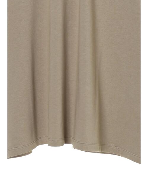 Green　Parks（グリーンパークス）の「ヘビー天竺ボックスT＊（Tシャツ/カットソー・レディース・カーキ/ホワイト/ブラウン/ブラック・FREE）」の6枚目の写真