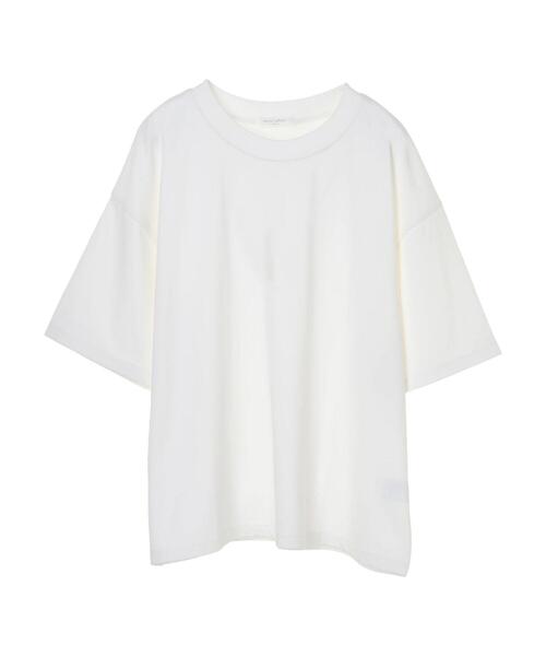 Green　Parks（グリーンパークス）の「ヘビー天竺ボックスT＊（Tシャツ/カットソー・レディース・カーキ/ホワイト/ブラウン/ブラック・FREE）」の9枚目の写真