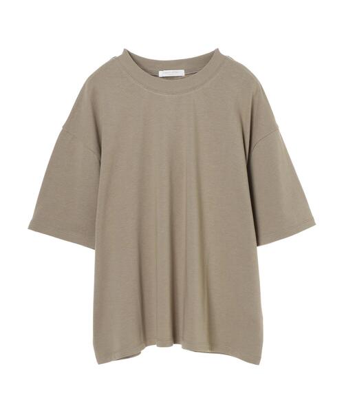 Green　Parks（グリーンパークス）の「ヘビー天竺ボックスT＊（Tシャツ/カットソー・レディース・カーキ/ホワイト/ブラウン/ブラック・FREE）」の14枚目の写真