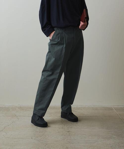 Steven Alan(スティーブンアラン)の「<Steven Alan> NIDM TWILL 2PLEATED MORE TAPERED PANTS/パンツ(スラックス・メンズ・ダークグレー/ナチュラル・S/M/L/XL)」の3枚目の写真