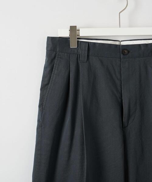 パンツ Steven Alan TWILL 2PLEATED PANTS DK.GRAY Steven Alan（スティーブンアラン）の「＜Steven Alan＞ NIDM