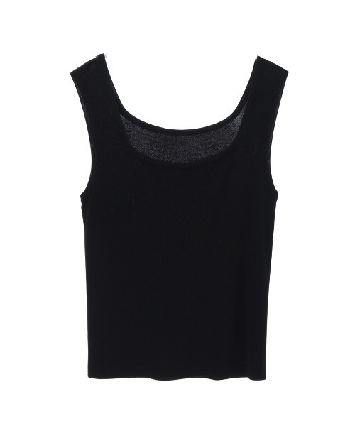 fifth（フィフス）の「スクエアネック細リブタンクトップ（タンクトップ・レディース・ブラック/ホワイト・MEDIUM）」の10枚目の写真