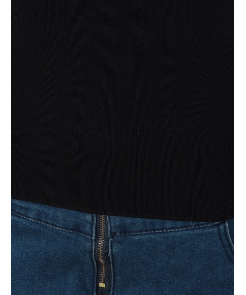 fifth（フィフス）の「スクエアネック細リブタンクトップ（タンクトップ・レディース・ブラック/ホワイト・MEDIUM）」の5枚目の写真