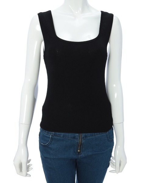 fifth（フィフス）の「スクエアネック細リブタンクトップ（タンクトップ・レディース・ブラック/ホワイト・MEDIUM）」の11枚目の写真