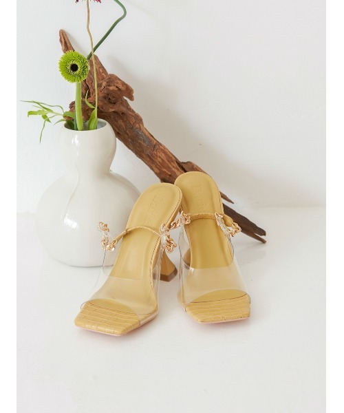 Darich ダーリッチ クリスタルビジューサンダル XL ヒール 黒 セール