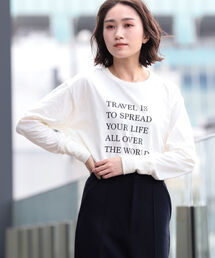 BEAMS LIGHTS | BEAMS LIGHTS / メッセージ プリント ロングスリーブ Tシャツ(Tシャツ/カットソー)
