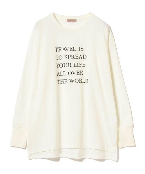BEAMS LIGHTS（ビームスライツ）の「BEAMS LIGHTS / メッセージ プリント ロングスリーブ Tシャツ（Tシャツ/カットソー・レディース・ベージュ/オフホワイト・ONE SIZE）」の11枚目の写真