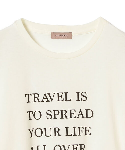 BEAMS LIGHTS（ビームスライツ）の「BEAMS LIGHTS / メッセージ プリント ロングスリーブ Tシャツ（Tシャツ/カットソー・レディース・ベージュ/オフホワイト・ONE SIZE）」の12枚目の写真