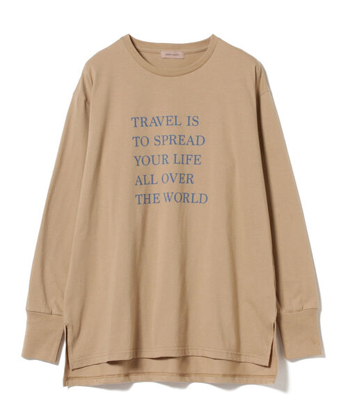 BEAMS LIGHTS（ビームスライツ）の「BEAMS LIGHTS / メッセージ プリント ロングスリーブ Tシャツ（Tシャツ/カットソー・レディース・ベージュ/オフホワイト・ONE SIZE）」の15枚目の写真