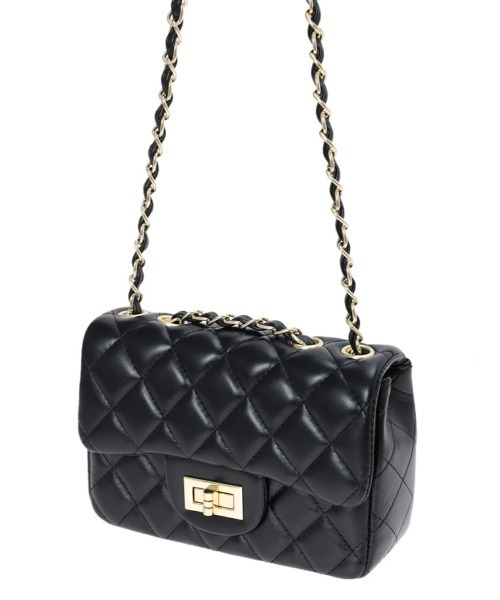 Edit Sheen(エディットシーン)の「キルティングチェーンミニショルダーバッグ(ショルダーバッグ・レディース・ブラック/イエロー/ホワイト・FREE)」の7枚目の写真