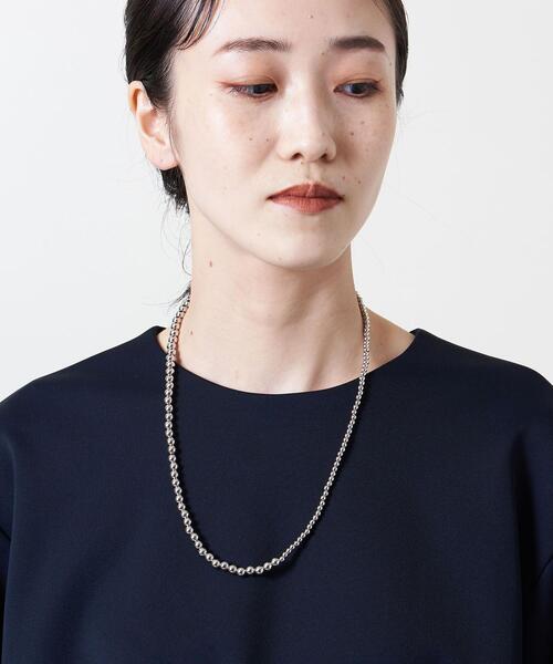UNITED ARROWS（ユナイテッドアローズ）の「＜UNITED ARROWS＞MIX MT/BALL 55 ネックレス（ネックレス・レディース・シルバー・FREE）」の6枚目の写真