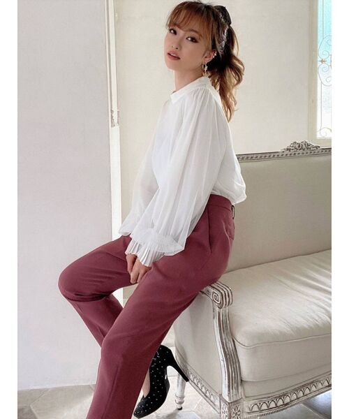 RESEXXY（リゼクシー）の「チュールレイヤードトップス（シャツ/ブラウス・レディース・ブラック/ベージュ/ホワイト・FREE）」の11枚目の写真