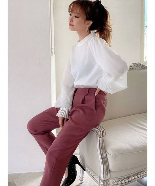 RESEXXY（リゼクシー）の「チュールレイヤードトップス（シャツ/ブラウス・レディース・ブラック/ベージュ/ホワイト・FREE）」の12枚目の写真