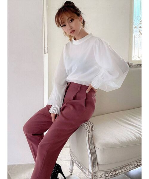 RESEXXY（リゼクシー）の「チュールレイヤードトップス（シャツ/ブラウス・レディース・ブラック/ベージュ/ホワイト・FREE）」の13枚目の写真