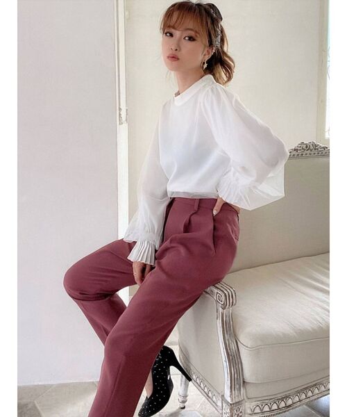 RESEXXY（リゼクシー）の「チュールレイヤードトップス（シャツ/ブラウス・レディース・ブラック/ベージュ/ホワイト・FREE）」の14枚目の写真