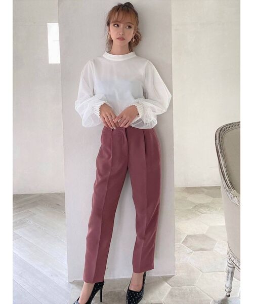 RESEXXY（リゼクシー）の「チュールレイヤードトップス（シャツ/ブラウス・レディース・ブラック/ベージュ/ホワイト・FREE）」の15枚目の写真