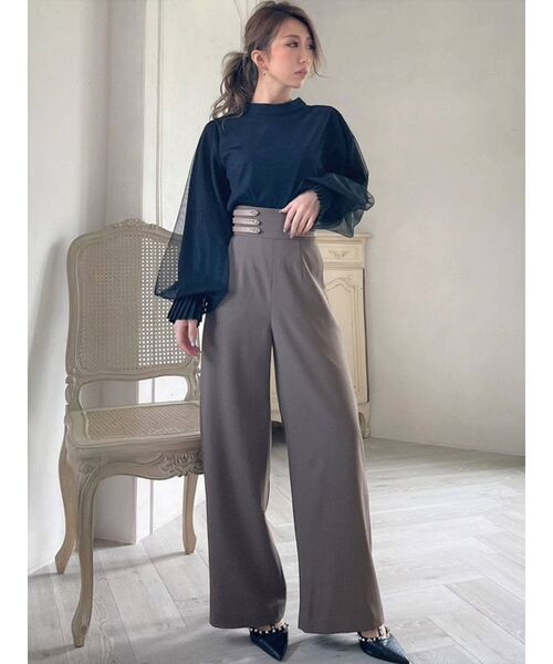 RESEXXY（リゼクシー）の「チュールレイヤードトップス（シャツ/ブラウス・レディース・ブラック/ベージュ/ホワイト・FREE）」の22枚目の写真