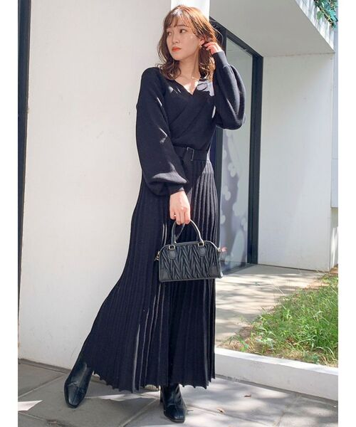 プリーツカシュクールロンスリワンピース ワンピース Dazzlin ダズリン のファッション通販 Zozotown プリーツカシュクールロンスリワンピース ワンピース Dazzlin ダズリン のファッション通販 Zozotown