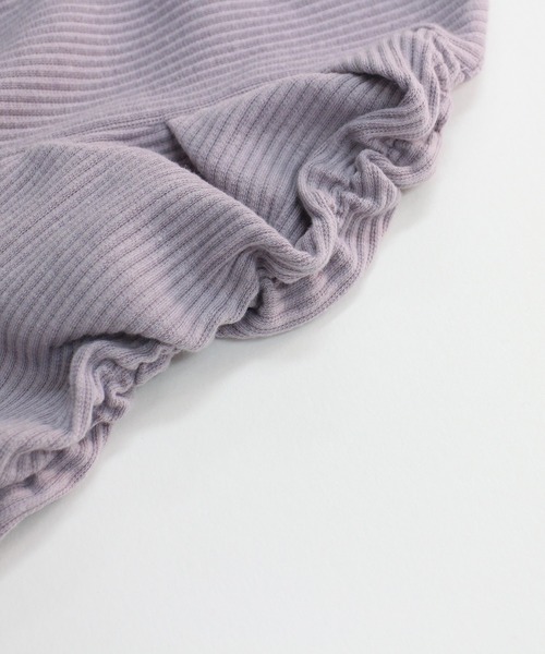 one way(ワンウェイ)の「【oneway】配色そでギャザーテレコトップス(Tシャツ/カットソー・レディース・ベージュ/ブラック/ホワイト/パープル・FREE)」の7枚目の写真