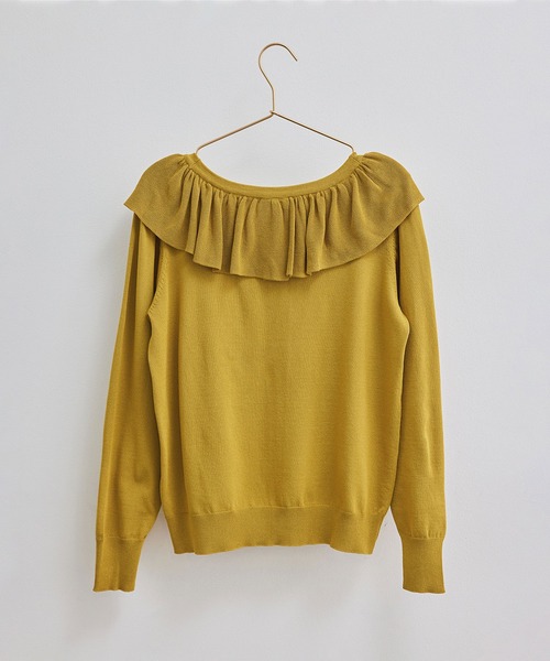 ROPE' PICNIC（ロペピクニック）の「【emur】ラッフルカーディガン（カーディガン/ボレロ・レディース・ブラック/ブルー/イエロー・38）」の11枚目の写真