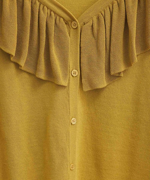 ROPE' PICNIC（ロペピクニック）の「【emur】ラッフルカーディガン（カーディガン/ボレロ・レディース・ブラック/ブルー/イエロー・38）」の7枚目の写真