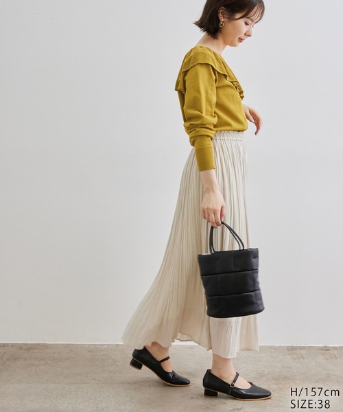 ROPE' PICNIC（ロペピクニック）の「【emur】ラッフルカーディガン（カーディガン/ボレロ・レディース・ブラック/ブルー/イエロー・38）」の9枚目の写真