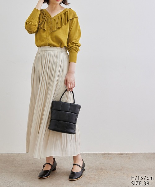 ROPE' PICNIC（ロペピクニック）の「【emur】ラッフルカーディガン（カーディガン/ボレロ・レディース・ブラック/ブルー/イエロー・38）」の12枚目の写真