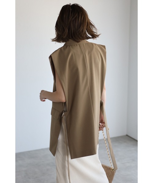 Bonjour Sagan（ボンジュールサガン）の「ブレザーベスト（ベスト・レディース・ブラック/モカ・FREE）」の22枚目の写真