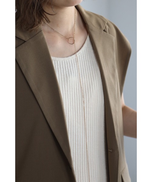 Bonjour Sagan（ボンジュールサガン）の「ブレザーベスト（ベスト・レディース・ブラック/モカ・FREE）」の21枚目の写真