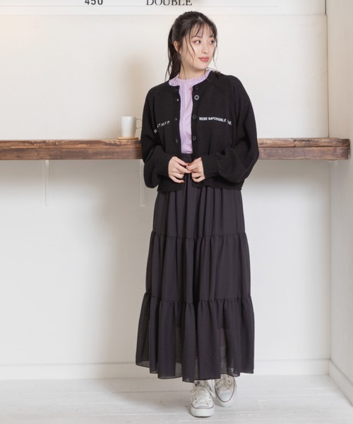 Mysa&Liina（ミーサリーナ）の「ロゴ刺繍入りニットカーディガン（カーディガン/ボレロ・レディース・ブラック/ベージュ/ピンク/ブルー/グリーン・M）」の13枚目の写真