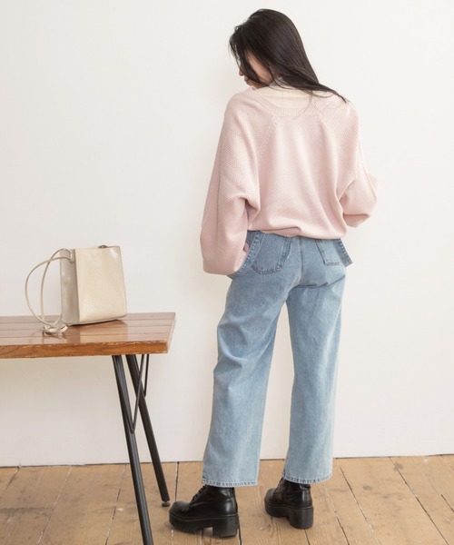 Mysa&Liina（ミーサリーナ）の「ロゴ刺繍入りニットカーディガン（カーディガン/ボレロ・レディース・ブラック/ベージュ/ピンク/ブルー/グリーン・M）」の12枚目の写真