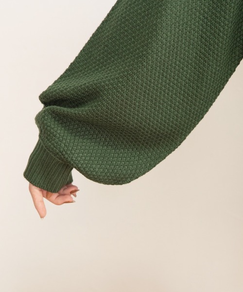 Mysa&Liina（ミーサリーナ）の「ロゴ刺繍入りニットカーディガン（カーディガン/ボレロ・レディース・ブラック/ベージュ/ピンク/ブルー/グリーン・M）」の11枚目の写真