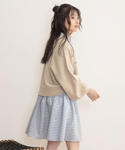 Mysa&Liina（ミーサリーナ）の「ロゴ刺繍入りニットカーディガン（カーディガン/ボレロ・レディース・ブラック/ベージュ/ピンク/ブルー/グリーン・M）」の15枚目の写真