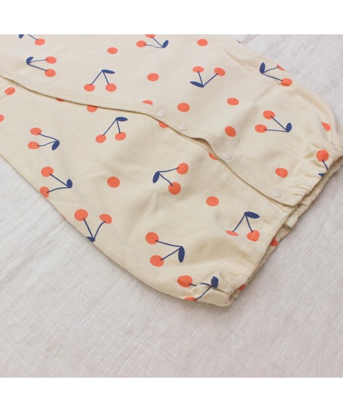 Baabook（ばぶーく）の「チェリー２ｗａｙオール（ロンパース・キッズ・ホワイト・50-60cm）」の5枚目の写真