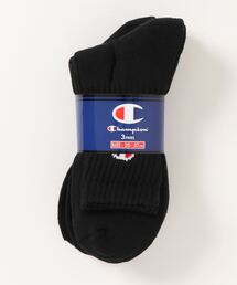 Champion | 【CHAMPION／チャンピオン】ロークルーレングス丈リブソックス 3足組　足底ハーフパイル仕様　ワンポイントブランドロゴ(ソックス/靴下)