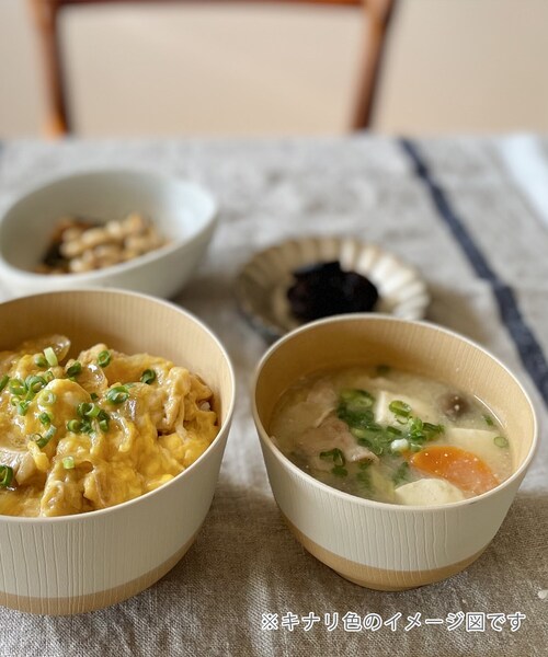 212 KITCHEN STORE（トゥワントゥキッチンストア）の「やさしい彩 抗菌羽反汁椀 アマ色（食器・レディース・その他・00）」の5枚目の写真