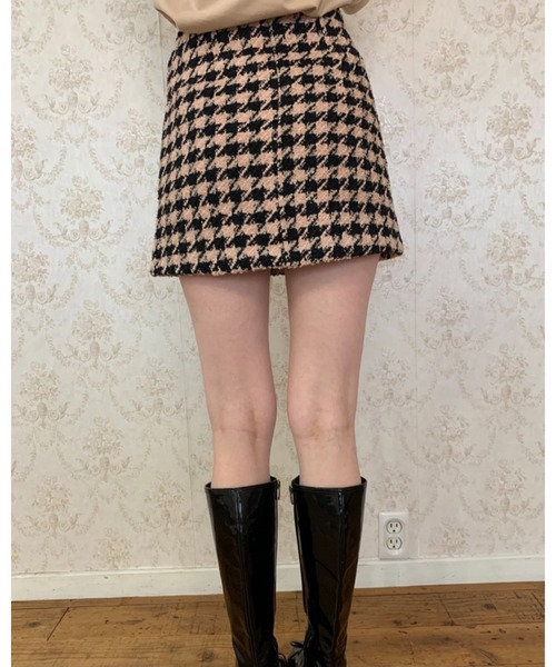 epine（エピヌ）の「tweed beige×black check mini skirt（スカート・レディース・ベージュ・S/M）」の9枚目の写真