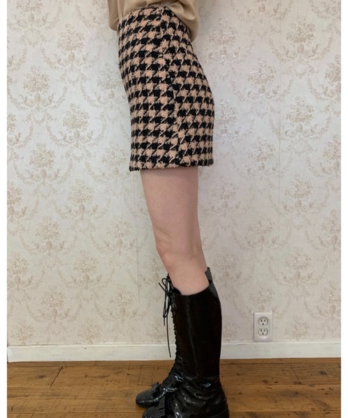 epine（エピヌ）の「tweed beige×black check mini skirt（スカート・レディース・ベージュ・S/M）」の8枚目の写真