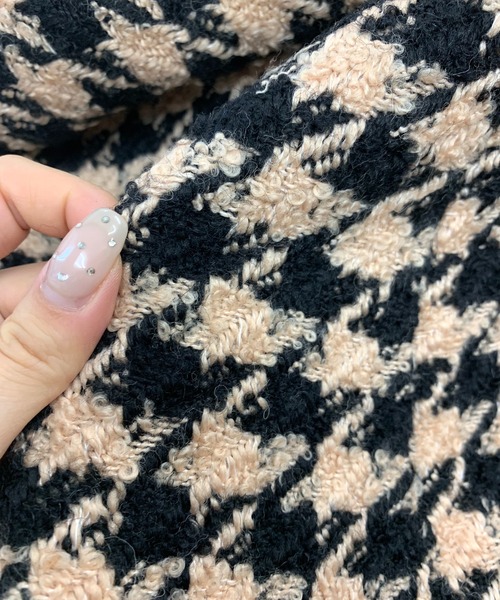 epine（エピヌ）の「tweed beige×black check mini skirt（スカート・レディース・ベージュ・S/M）」の10枚目の写真