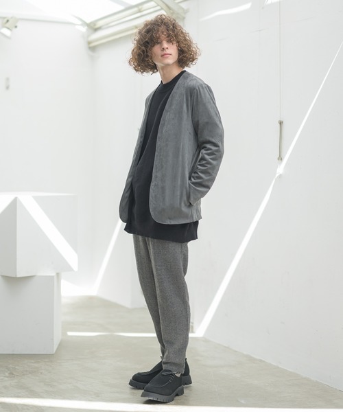 CASPER JOHN（キャスパージョン）の「カノコクルーネックニット（ニット/セーター・メンズ・ブラック/オフホワイト/モカ・マルチサイズ）」の7枚目の写真