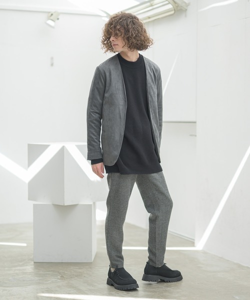 CASPER JOHN（キャスパージョン）の「カノコクルーネックニット（ニット/セーター・メンズ・ブラック/オフホワイト/モカ・マルチサイズ）」の21枚目の写真