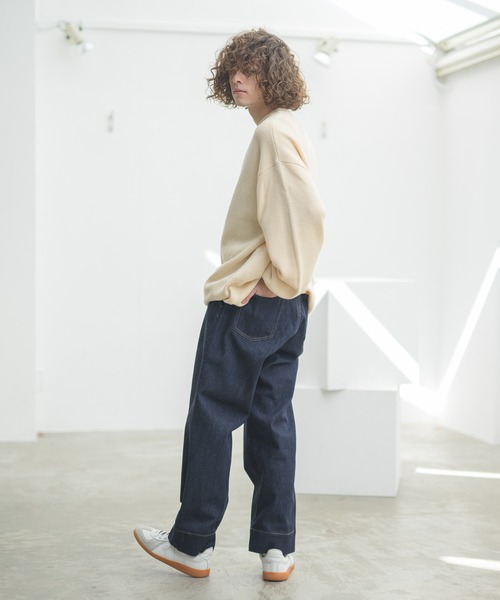 CASPER JOHN（キャスパージョン）の「カノコクルーネックニット（ニット/セーター・メンズ・ブラック/オフホワイト/モカ・マルチサイズ）」の15枚目の写真