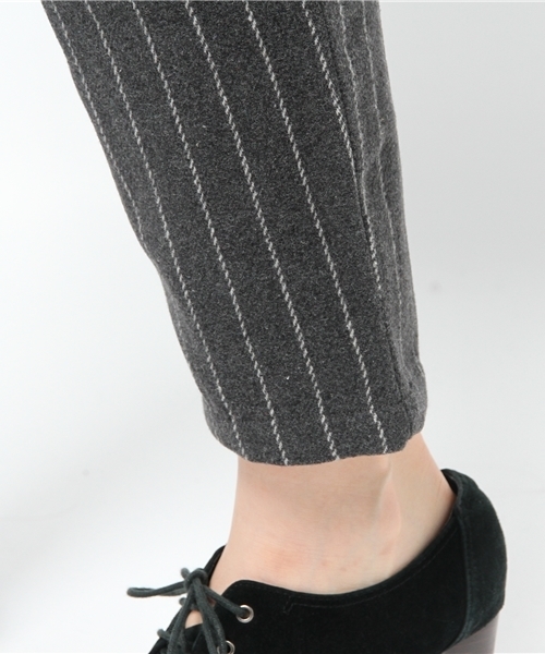 OUTLET（アウトレット）の「【Kastane】フラノVアキサロペット（サロペット/オーバーオール・レディース・ネイビー/ストライプ・FREE）」の10枚目の写真