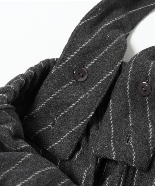 OUTLET（アウトレット）の「【Kastane】フラノVアキサロペット（サロペット/オーバーオール・レディース・ネイビー/ストライプ・FREE）」の3枚目の写真