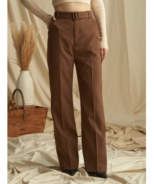 Darich（ダーリッチ）の「ストレートカラーパンツ（その他パンツ・レディース・ベージュ/ブラウン/ピンク/アイボリー/マスタード・FREE）」の3枚目の写真