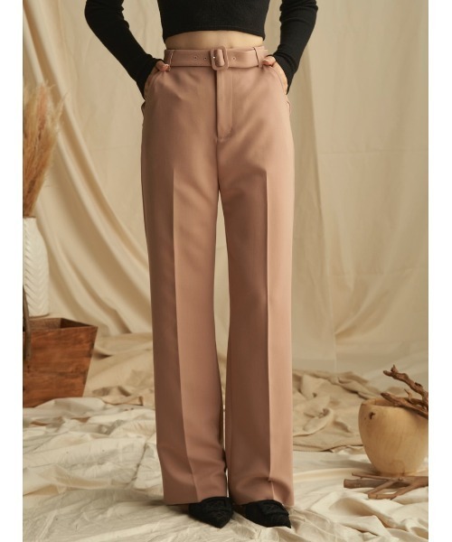 Darich（ダーリッチ）の「ストレートカラーパンツ（その他パンツ・レディース・ベージュ/ブラウン/ピンク/アイボリー/マスタード・FREE）」の5枚目の写真